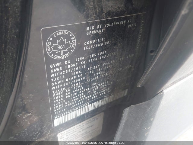 Продажа на аукционе авто 2010 Volkswagen Tiguan Se/sel, vin: WVGBV9AX2AW534556, номер лота: 12632103