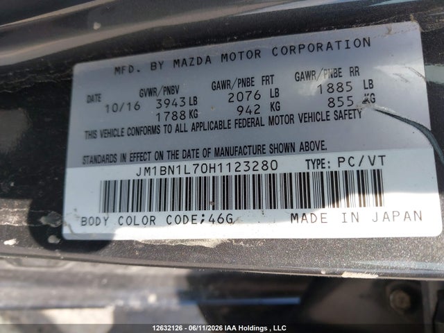 Mazda 3 TOURING 2017 JM1BN1L70H1123280 Image 9