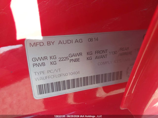 Audi A4 2.0t Progressiv Plus 2015 WAUFFCFL0FN010404 Image 9