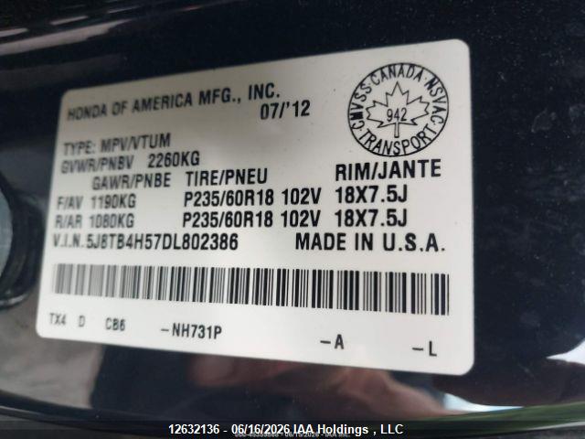 Продаж на аукціоні авто 2013 Acura Rdx Technology, vin: 5J8TB4H57DL802386, номер лоту: 12632136