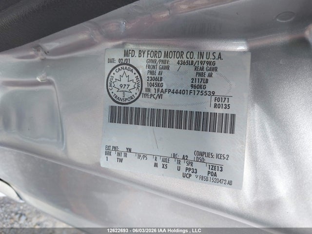 Продажа на аукционе авто 2001 Ford Mustang Convertible, vin: 1FAFP44401F175539, номер лота: 12622693