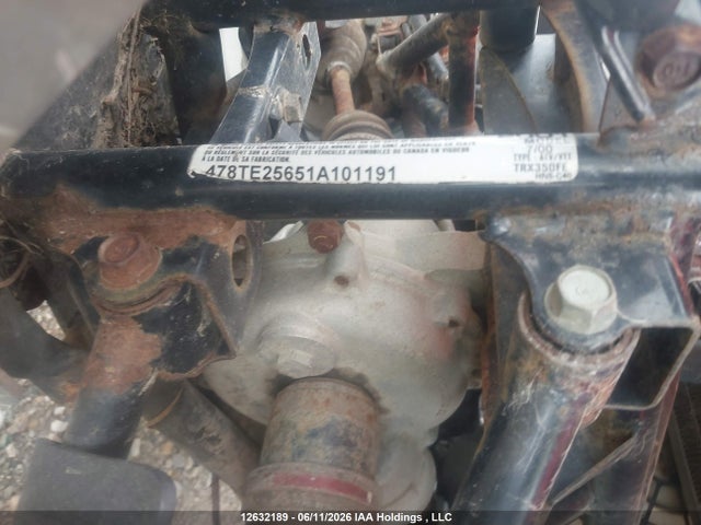 12632189 :رقم المزاد ، 478TE25651A101191 vin ، 2001 Honda Trx350 Fe مزاد بيع