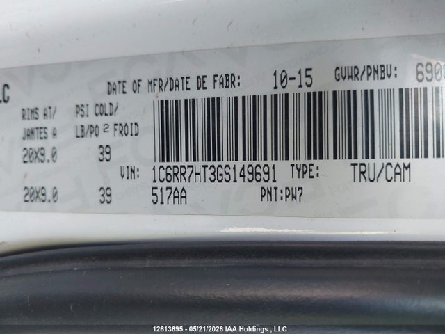 RAM 1500 Sport 2016 1C6RR7HT3GS149691 Image 21
