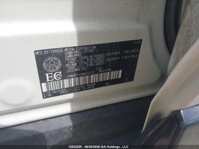 2021 Toyota Rav4 Prime Xse მანქანა იყიდება აუქციონზე, vin: JTMGB3FV2MD016132, აუქციონის ნომერი: 12632205