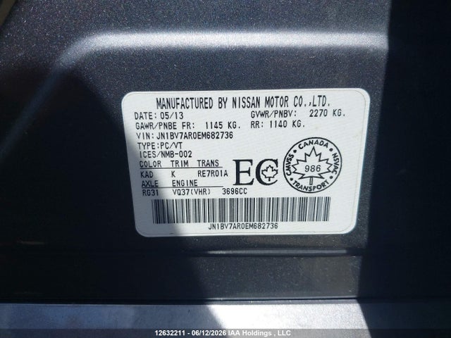 JN1BV7AR0EM682736 Infiniti Q50 Premium/sport