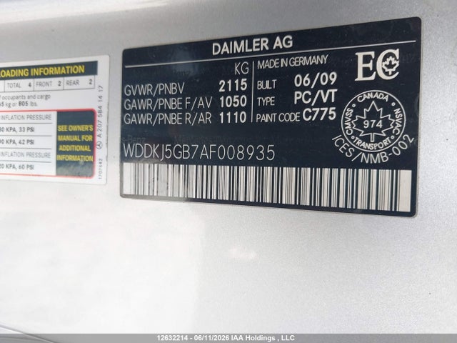 Aukcja sprzedaży 2010 Mercedes-benz E 350, vin: WDDKJ5GB7AF008935, numer aukcji: 12632214