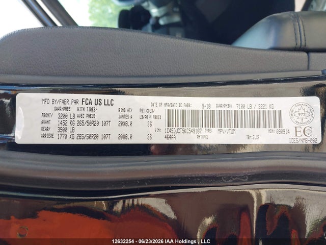 Dodge Durango R/t 2019 1C4SDJCT9KC549187 Image 9