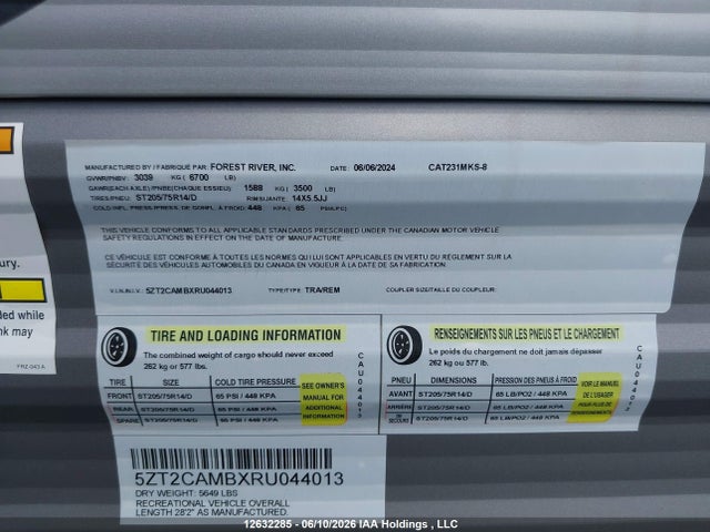 Coachmen Catalina 2024 5ZT2CAMBXRU044013 Image 9