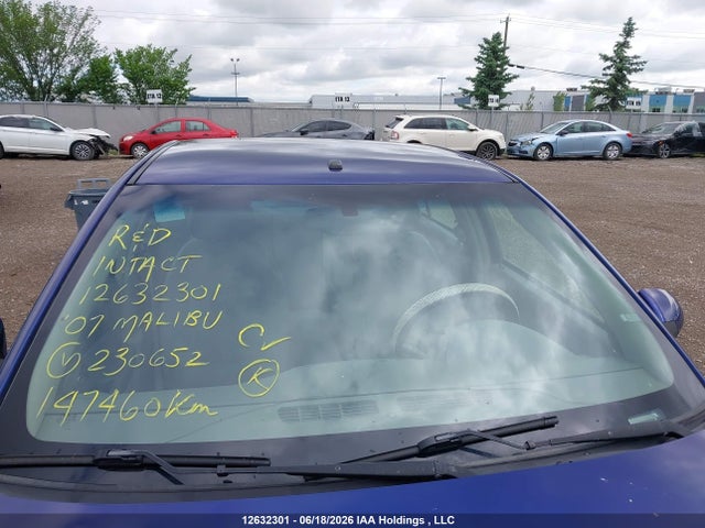 2007 Chevrolet Malibu Lt მანქანა იყიდება აუქციონზე, vin: 1G1ZT58N27F230652, აუქციონის ნომერი: 12632301