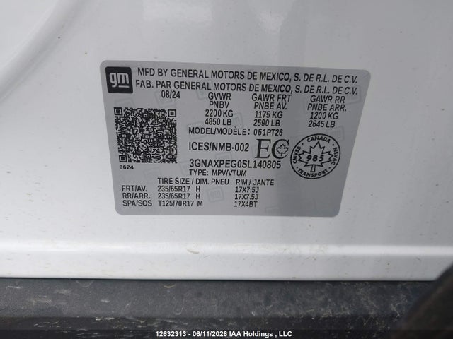 Chevrolet EQUINOX LT 2025 3GNAXPEG0SL140805 Image 9