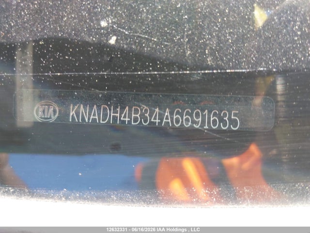 12632331 :رقم المزاد ، KNADH4B34A6691635 vin ، 2010 Kia Rio Ex/ex Convenience/ex-convenience مزاد بيع