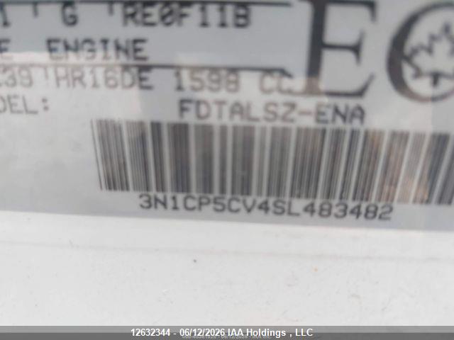 12632344 :رقم المزاد ، 3N1CP5CV4SL483482 vin ، 2025 Nissan Kicks Play Sv مزاد بيع