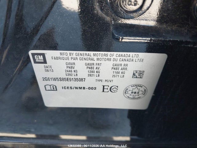 2G61W5S85E9135087 Cadillac Xts Twin Turbo Vsport Platinum