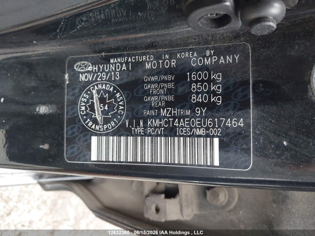 Продаж на аукціоні авто 2014 Hyundai Accent, vin: KMHCT4AE0EU617464, номер лоту: 12632360