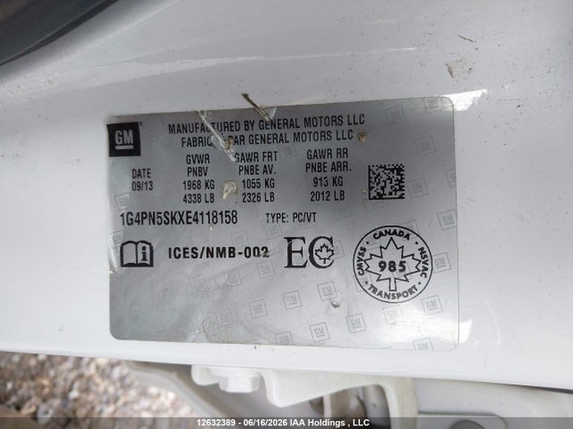 Buick Verano 2014 1G4PN5SKXE4118158 Image 9