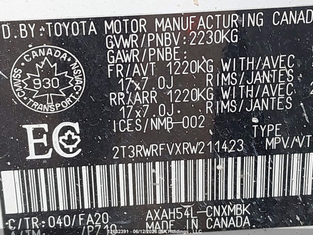 Продаж на аукціоні авто 2024 Toyota Rav4 Xle/woodland Edition, vin: 2T3RWRFVXRW211423, номер лоту: 12632391