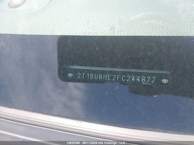 2T1BURHE2FC244877 Toyota Corolla L/le/le Pls/prm/s/s Pls