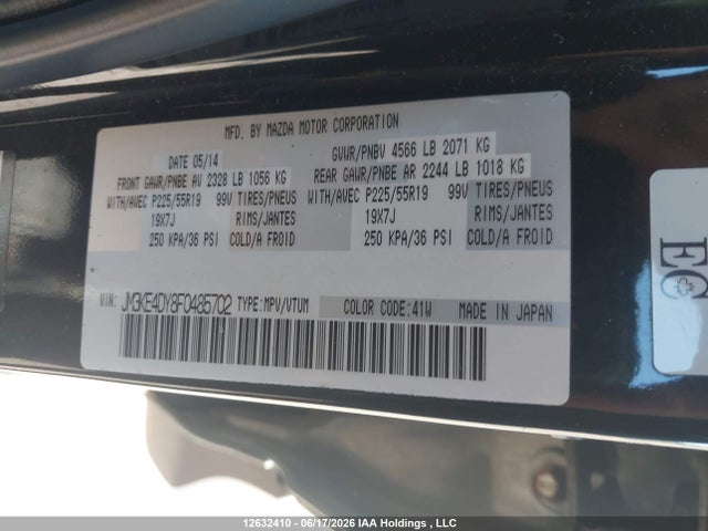 JM3KE4DY8F0485702 Mazda Cx -5 Gt 4dr Awd