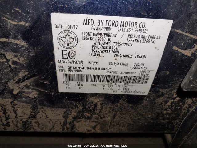Ford EDGE SEL 2017 2FMPK4J94HBB44721 Image 19