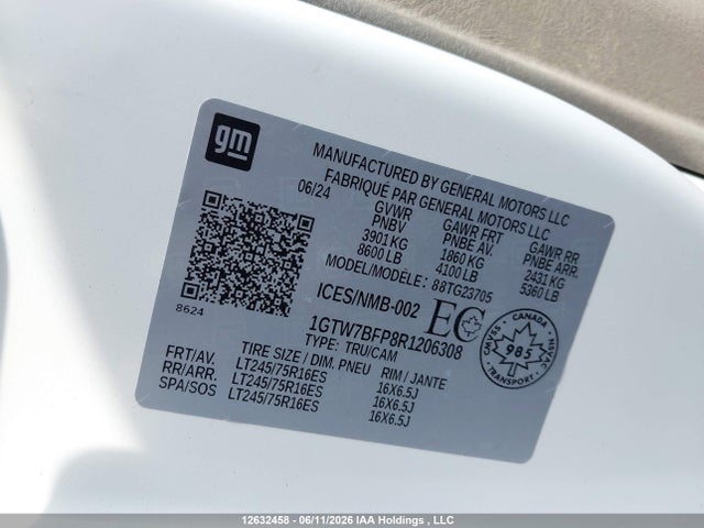 GMC Savana 2500 Work Van 2024 1GTW7BFP8R1206308 Image 9