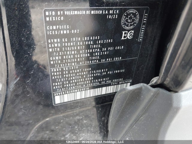 Продаж на аукціоні авто 2024 Volkswagen Taos, vin: 3VVEX7B26RM024016, номер лоту: 12632469