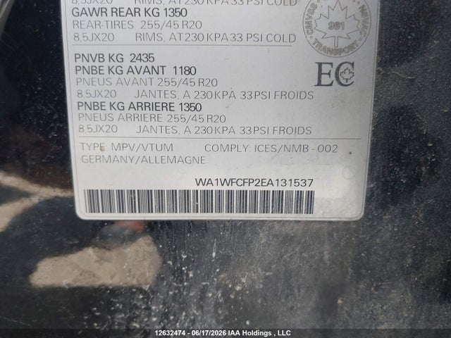 WA1WFCFP2EA131537 Audi Q5 2.0 Technik