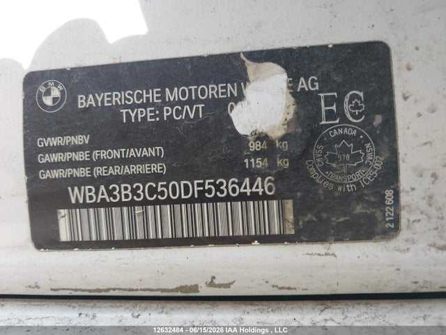 Продажа на аукционе авто 2013 Bmw 328 Xi, vin: WBA3B3C50DF536446, номер лота: 12632484