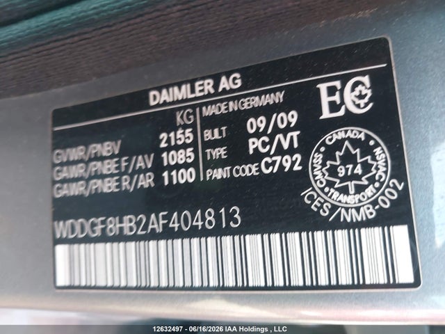 Продажа на аукционе авто 2010 Mercedes-benz C 350 4matic, vin: WDDGF8HB2AF404813, номер лота: 12632497