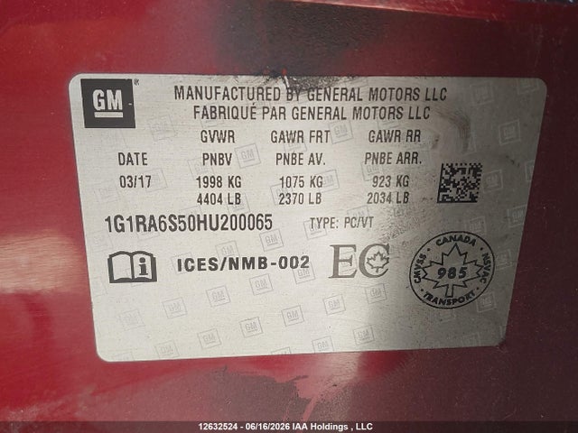 Chevrolet VOLT LT 2017 1G1RA6S50HU200065 Image 9
