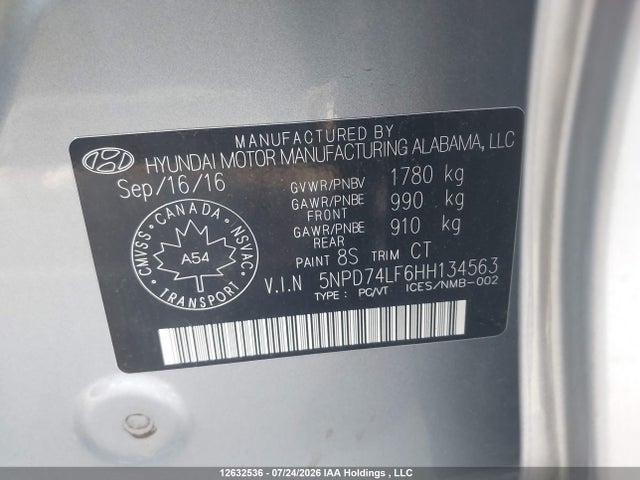 Продаж на аукціоні авто 2017 Hyundai Elantra Le, vin: 5NPD74LF6HH134563, номер лоту: 12632536
