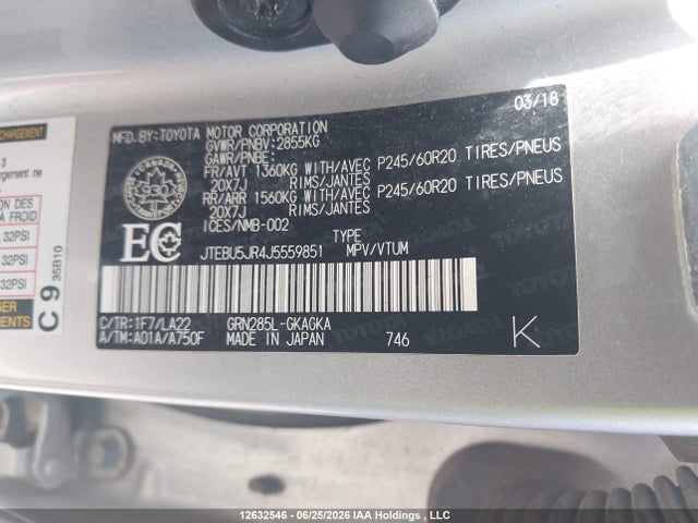 Toyota 4RUNNER SR5 2018 JTEBU5JR4J5559851 Image 9