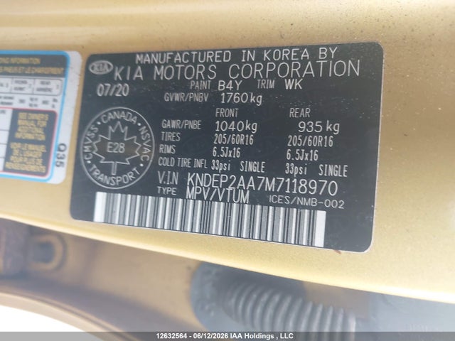 Продаж на аукціоні авто 2021 Kia Seltos Lx, vin: KNDEP2AA7M7118970, номер лоту: 12632564