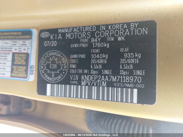 Продаж на аукціоні авто 2021 Kia Seltos Lx, vin: KNDEP2AA7M7118970, номер лоту: 12632564