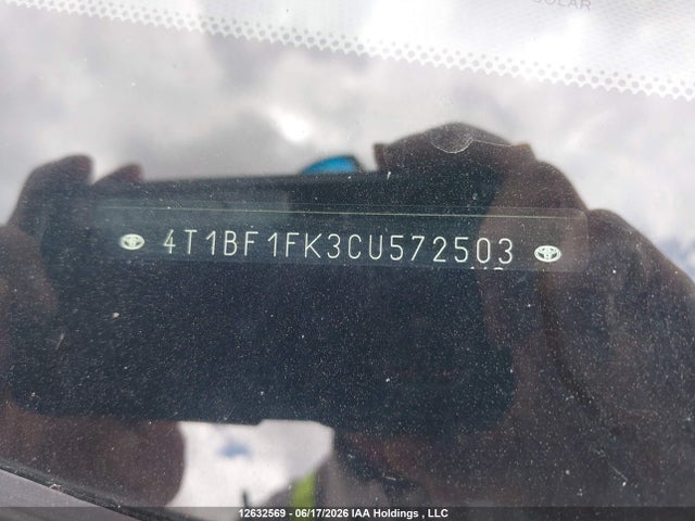 2012 Toyota Camry Le მანქანა იყიდება აუქციონზე, vin: 4T1BF1FK3CU572503, აუქციონის ნომერი: 12632569