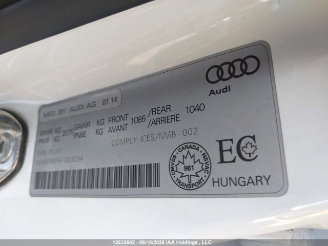 WAUEFRFF5F1003254 Audi A3 Premium Plus