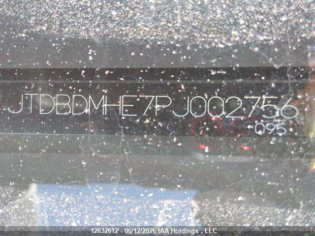 12632612 :رقم المزاد ، JTDBDMHE7PJ002756 vin ، 2023 Toyota Corolla Le/se/night Shade مزاد بيع