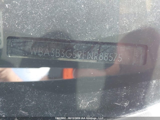 12632652 :رقم المزاد ، WBA3B3G59FNR88575 vin ، 2015 Bmw 328i Xdrive مزاد بيع