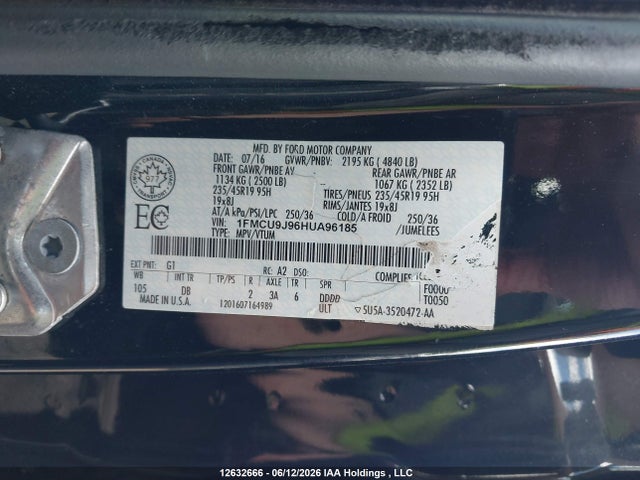Ford Escape Titanium 2017 1FMCU9J96HUA96185 Image 9