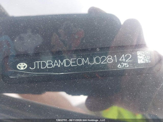 2021 Toyota Corolla Hybrid Base W/li Battery მანქანა იყიდება აუქციონზე, vin: JTDBAMDE0MJ028142, აუქციონის ნომერი: 12632751