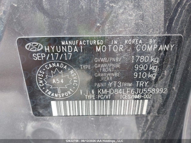 2018 Hyundai Elantra Gl მანქანა იყიდება აუქციონზე, vin: KMHD84LF6JU558992, აუქციონის ნომერი: 12632758