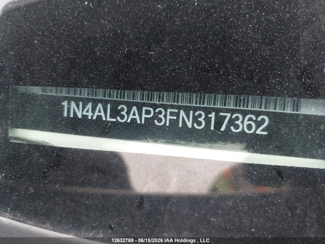 Auction sale of the 2015 Nissan Altima 2.5/2.5 S/2.5 Sl/2.5 Sv, vin: 1N4AL3AP3FN317362, lot number: 12632769