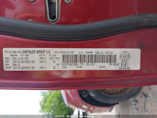 Продажа на аукционе авто 2011 Dodge Journey Sxt, vin: 3D4PG5FG4BT525471, номер лота: 12632787