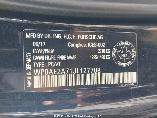 Porsche Panamera E-hybrid 4 2018 WP0AE2A71JL127708 Image 9