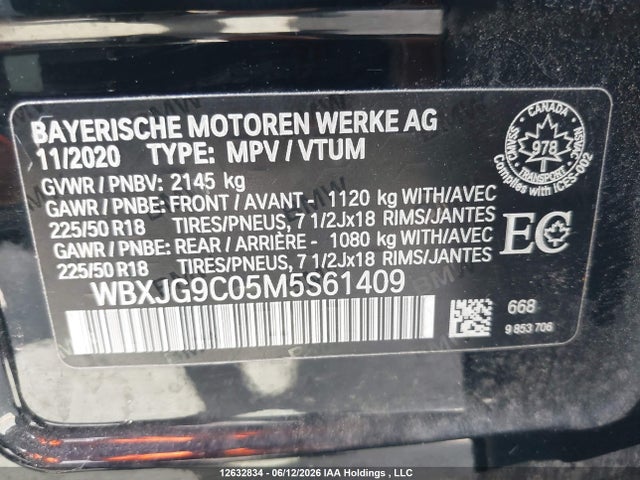 WBXJG9C05M5S61409 BMW X1 Xdrive28i/xdrive28i Essential