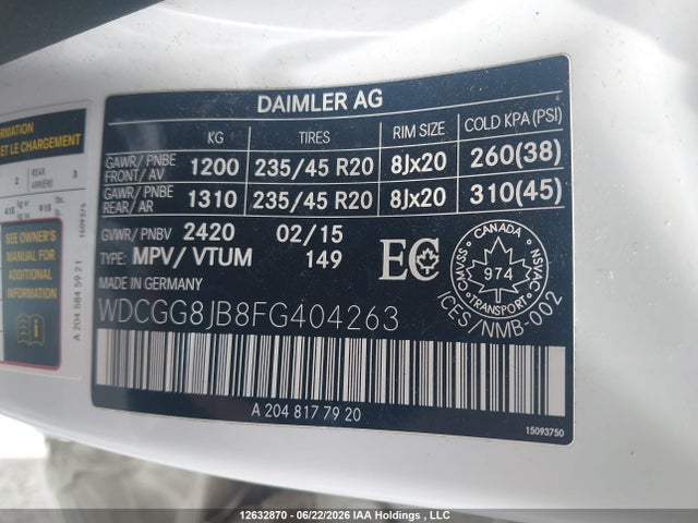 Продаж на аукціоні авто 2015 Mercedes-benz Glk 350 4matic, vin: WDCGG8JB8FG404263, номер лоту: 12632870