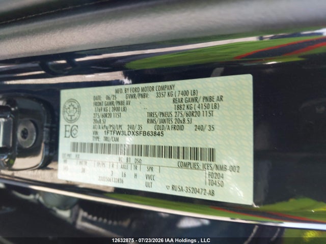 Ford F-150 2025 1FTFW3LDXSFB63845 Image 9