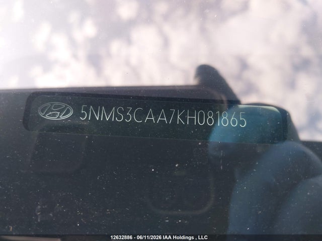 Продаж на аукціоні авто 2019 Hyundai Santa Fe Luxury, vin: 5NMS3CAA7KH081865, номер лоту: 12632886