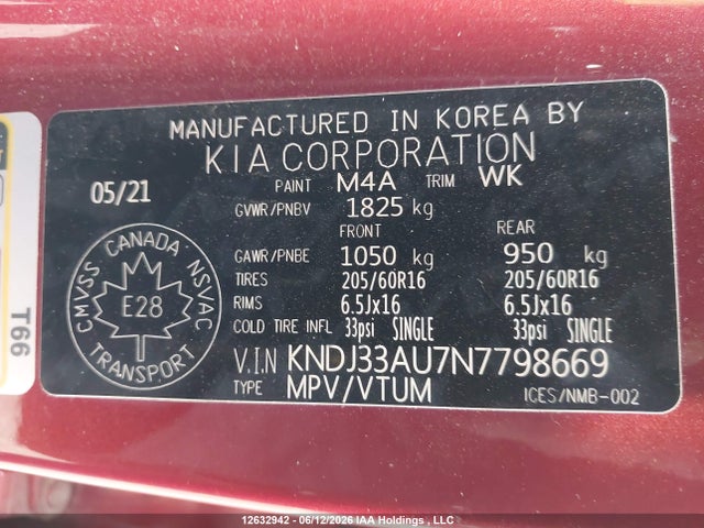 Aukcja sprzedaży 2022 Kia Soul Ex/ex Premium/ex+/gt-line Limited, vin: KNDJ33AU7N7798669, numer aukcji: 12632942