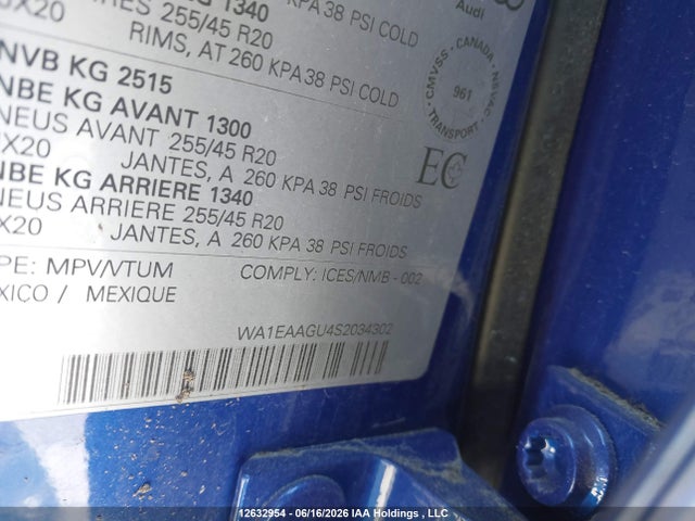 WA1EAAGU4S2034302 Audi Q5