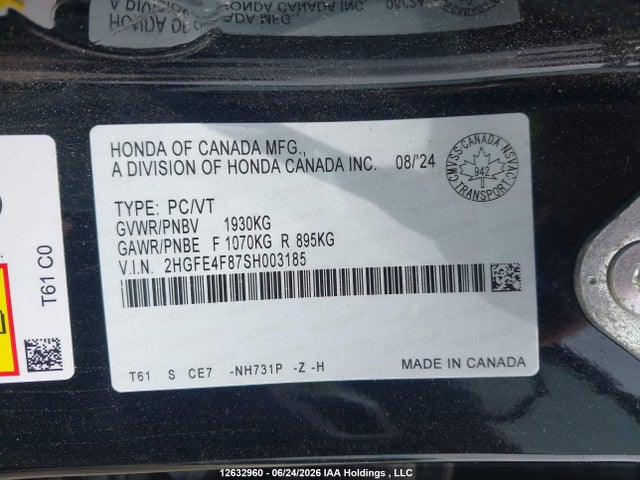 Honda Civic 2025 2HGFE4F87SH003185 Image 21